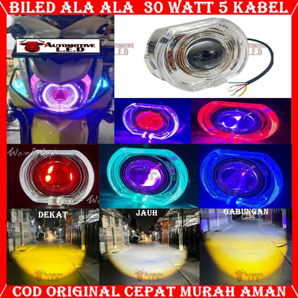 Jual ORIGINAL BILED ALA ALA New Projie Biled Cahaya Laser Cut Off Jauh