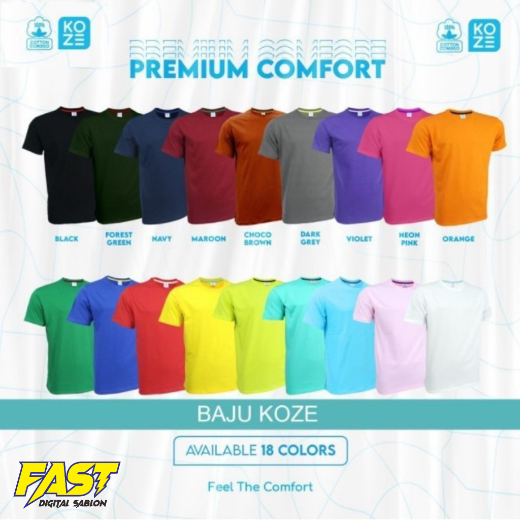 Jual Kaos Polos Koze Premium Combed 30s XXL Shopee Indonesia