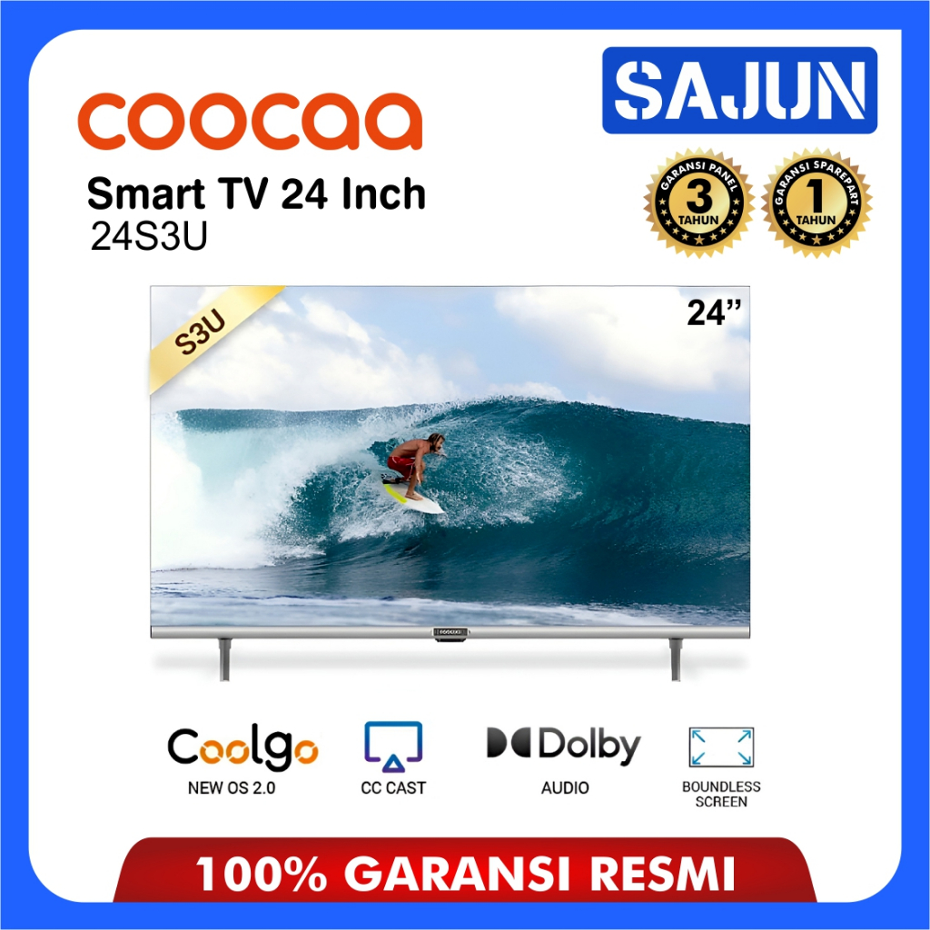 Jual COOCAA LED Smart TV Digital 24 Inch 24S3U OS Coolita Garansi Resmi