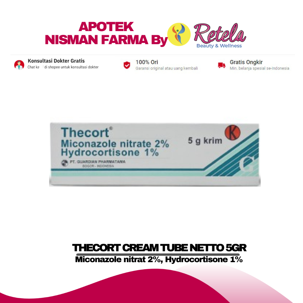 Jual Thecort Cream Gr Miconazole Nitrat Hydrocortisone