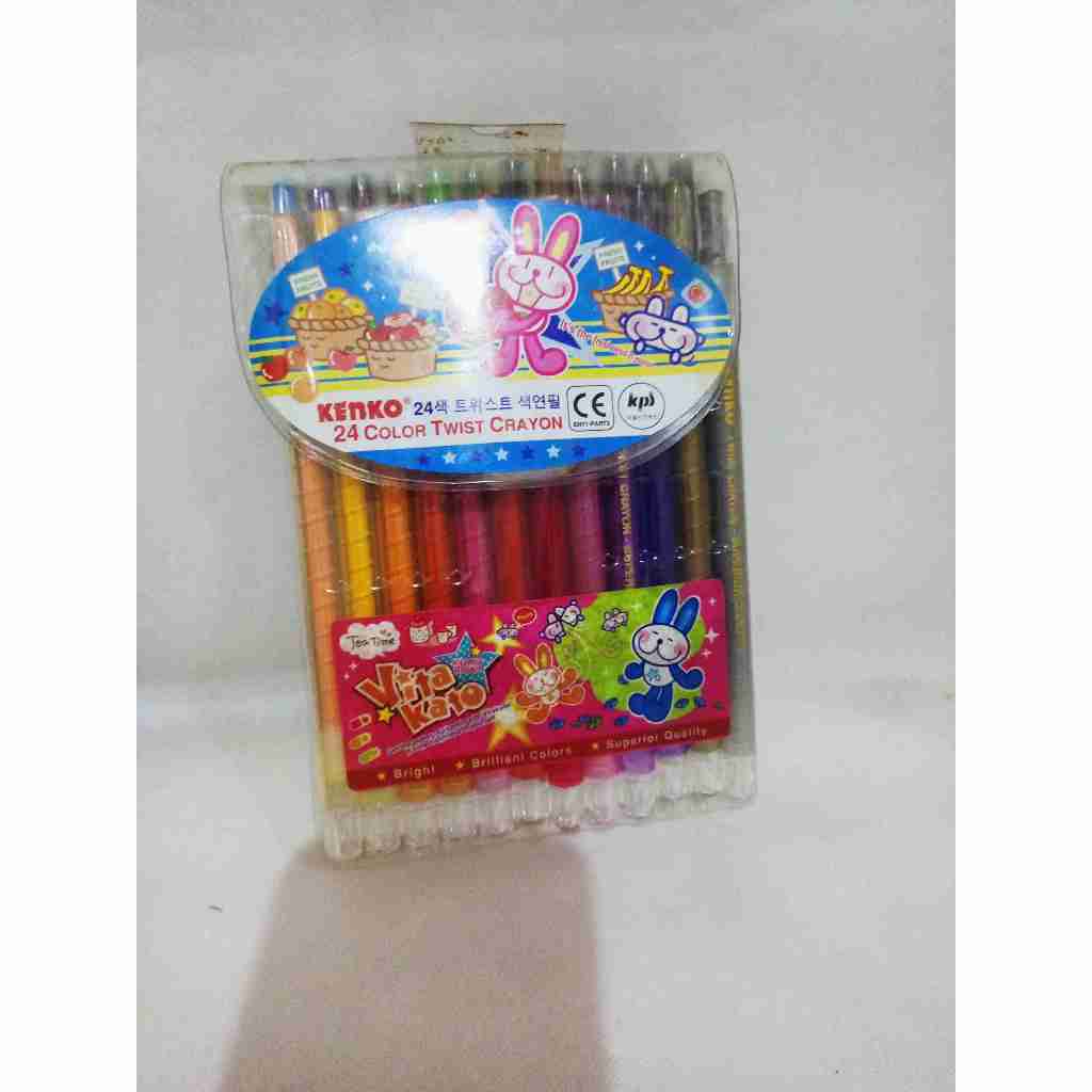 Jual Kenko 24 Color Twist Crayons Crayon Putar Shopee Indonesia