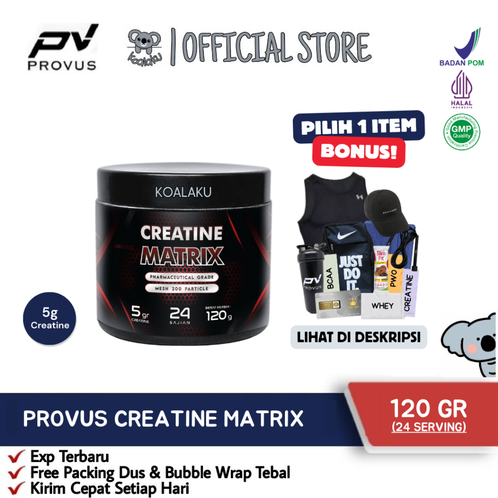 Jual Provus Creatine Matrix 120 Gram 24 Serving Creatin Monohydrate