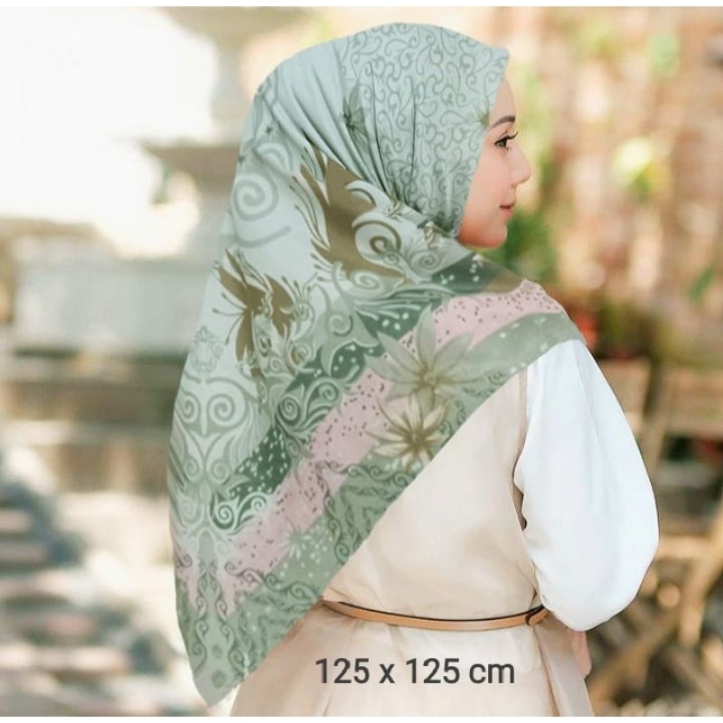 Jual SALE HIJAB SYARI NARMALIAA SAGE COD KERUDUNG VOAL MOTIF