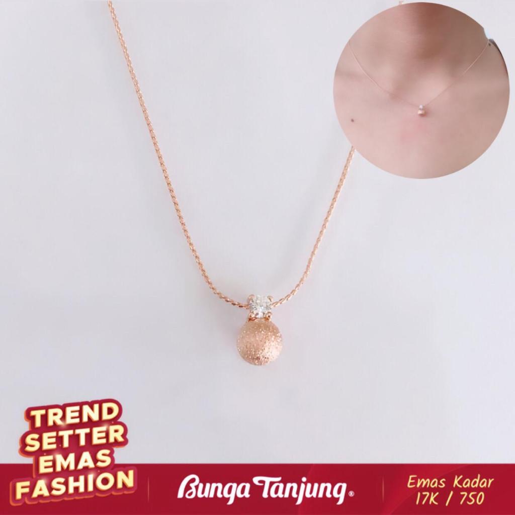 Jual Kalung Fashion Bola Pasir Mata Emas K Bunga Tanjung Gold