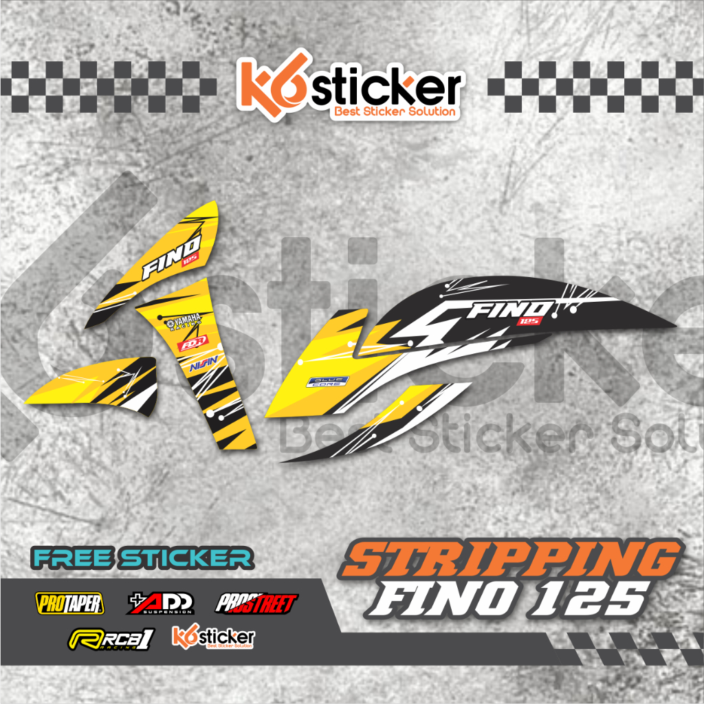 Jual Stiker Fino FI 125 Decal Striping Fino FI 125 Premium Racing