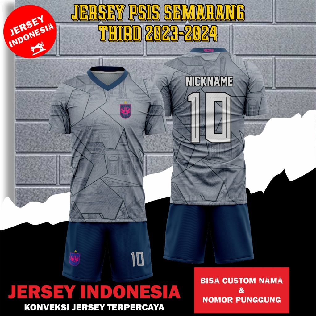 Jual Setelan Jersey Sepak Bola Psis Semarang Third Terbaru