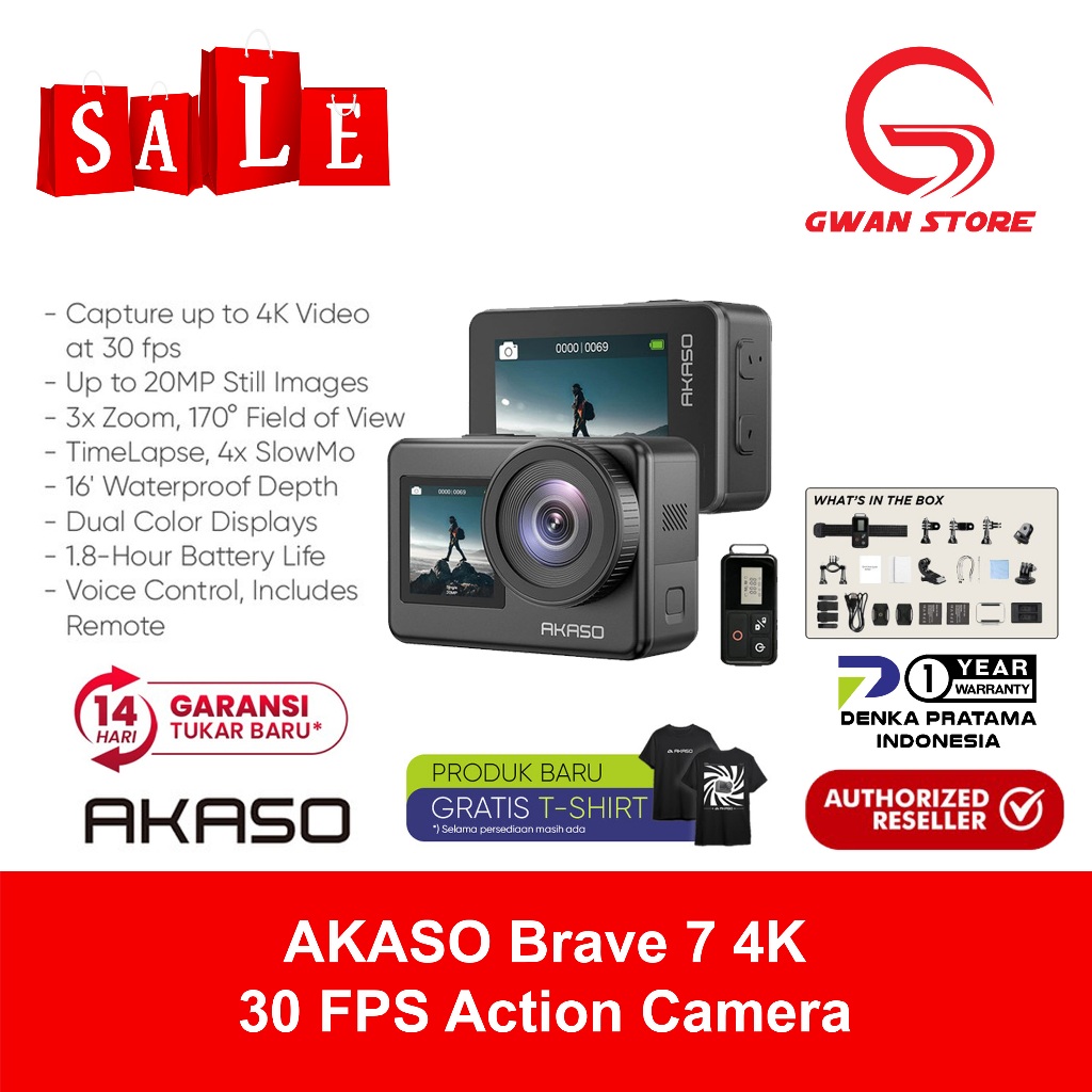 Jual Akaso Brave Wifi Action Camera K Fps Mp Dual Screen