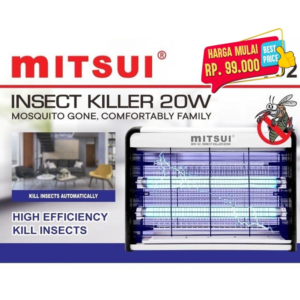 Jual Mitsui Insect Killer Lamp Perangkap Nyamuk Serangga Uv Neon