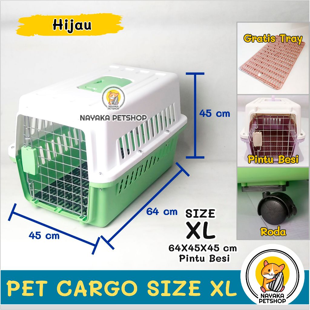 Jual Size Xl Pintu Besi Pet Cargo Kucing Jumbo Pet Carrier Anjing Murah