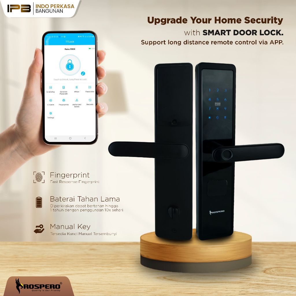 Jual Prospero Smart Door Lock Kunci Pintu Digital Kunci Otomatis