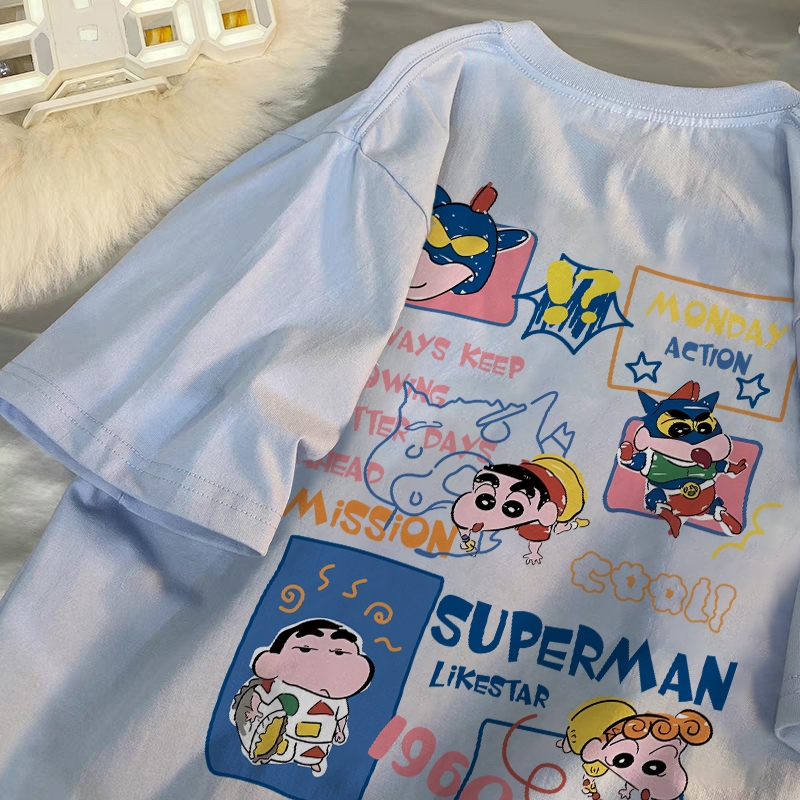 Jual SEZO T Shirt Putih Crayon Shin Cha Lucu Korean Style Baju Kaos