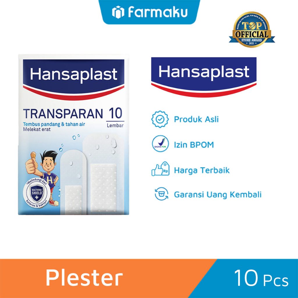 Jual Hansaplast Plester Transparan Isi 10 Lembar Plester Anti Air