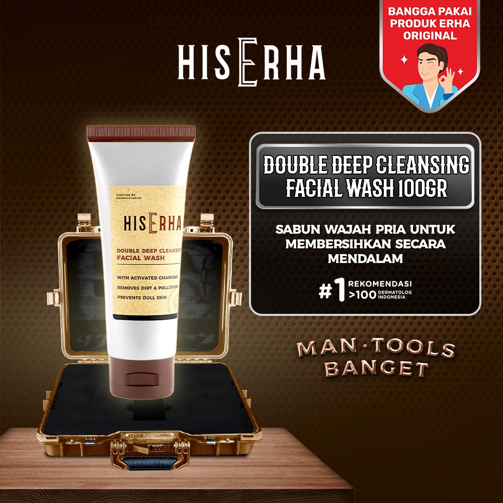 Jual His Erha Double Deep Cleansing Facial Wash Gr Pencuci Muka