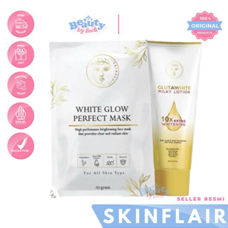 Jual READY SKINFLAIR WHITE GLOW PERFECT MASK GLUTA WHITE MILKY LOTION