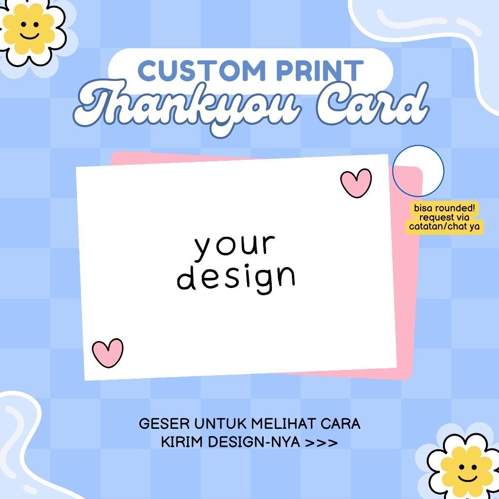 Jual Custom Thank You Card Kartu Ucapan Olshop Wajib Baca Deskripsi