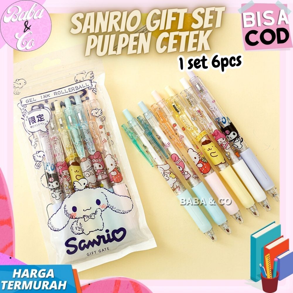 Jual Pulpen Sanrio Set Isi Pcs Pen Cetek Mewah Sanrio Set