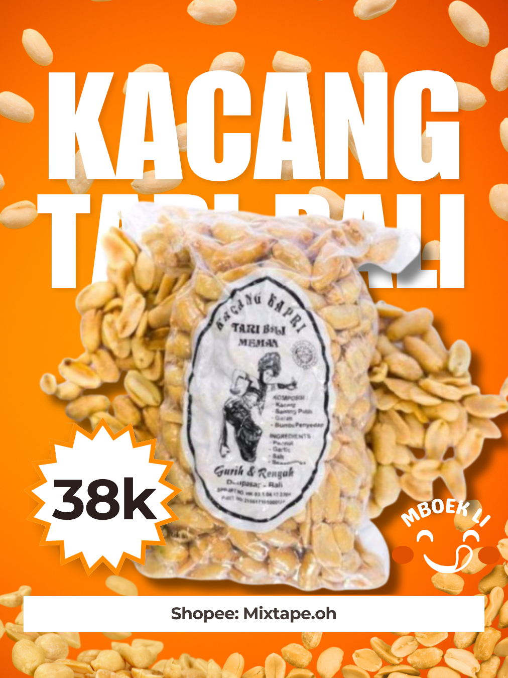 Jual Kacang Tari Bali Meman Asli Rasanya Yang Gurih Dan Renyah Dengan