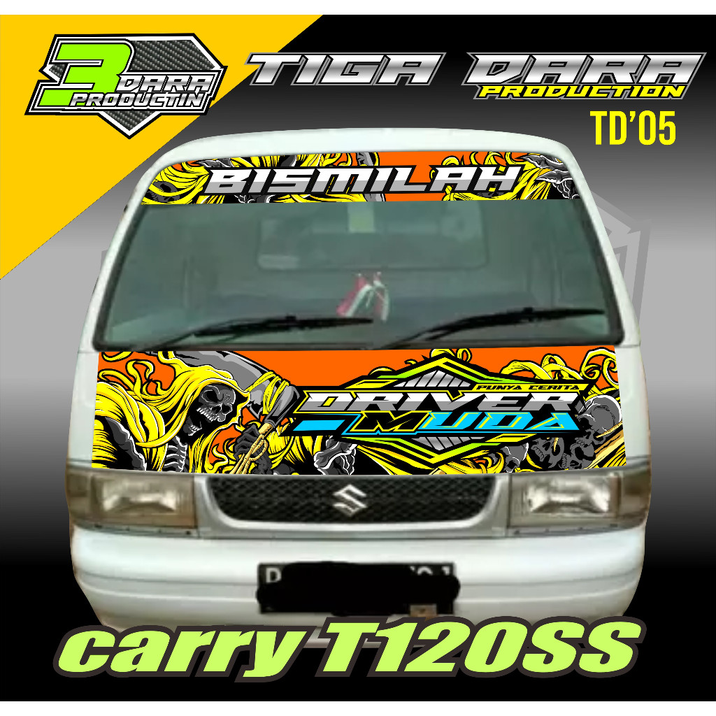 Jual STIKER DECAL KABIN DEPAN CARRY T120SS PICK UP Kode TD 05 Shopee