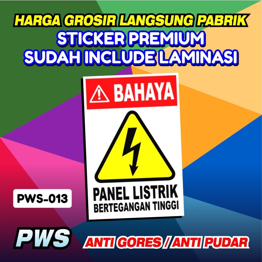 Jual Sticker X Safety Sign Bahaya Panel Listrik Tegangan Tinggi