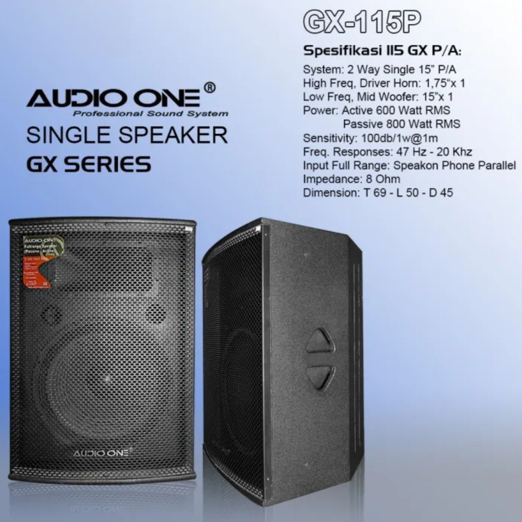 Jual Speaker Single Fullrange S Audio One GX Series 15inch Aktif Pasif