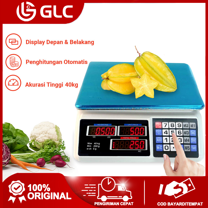 Jual Timbangan Digital Buah 40kg Digital Computing Scale 40kg Double