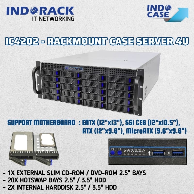 Jual Ic Rackmount Case U Hotswap Bays Hdd Ssd Sas Sata