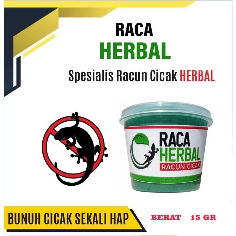 Jual Racun Pembasmi Cicak Raca Herbal 15 Gram Racun Cicak Herbal