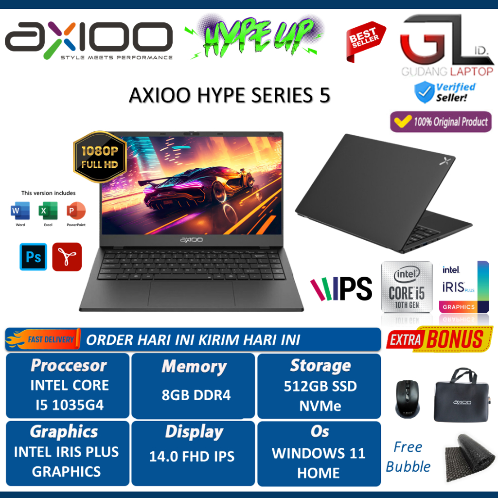 Jual Axioo Mybook Hype Intel I G Ram Gb Gb Ssd Fhd Ips