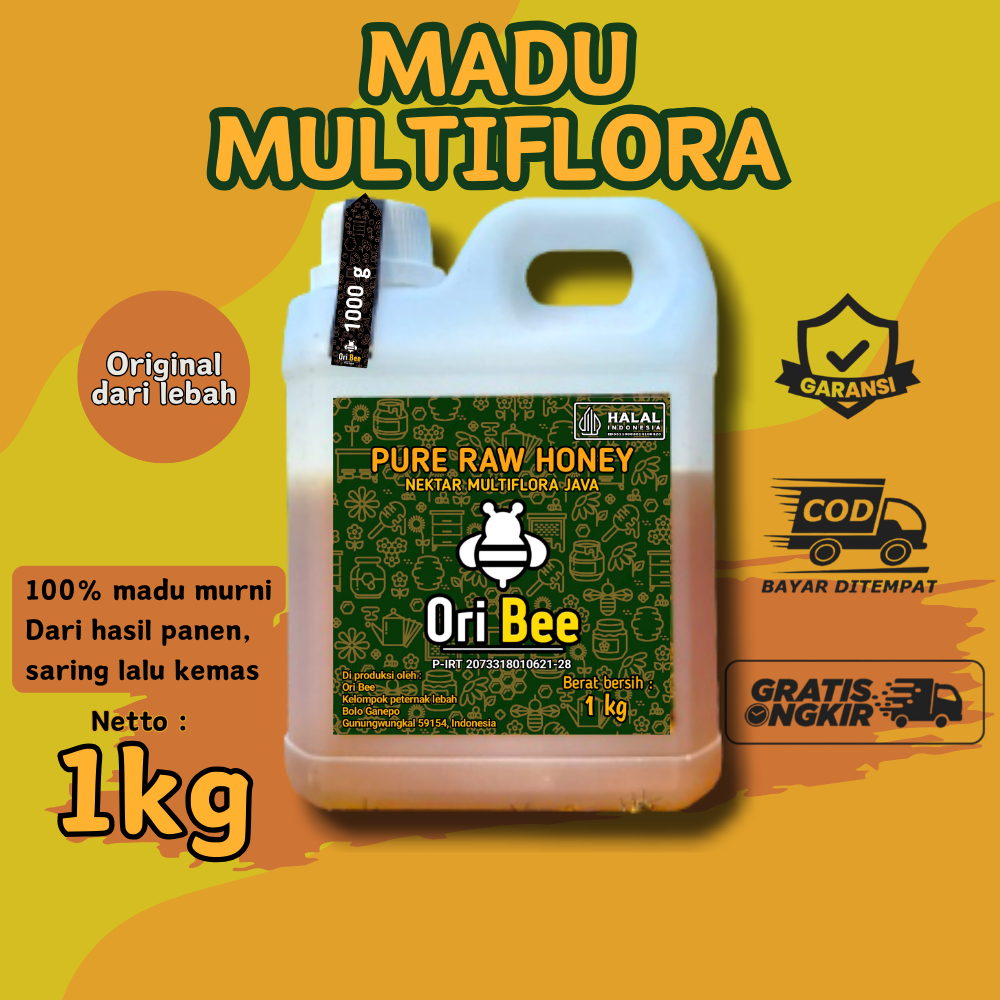 Jual Madu Asli 100 Tanpa Campuran Madu Murni Nektar Multiflora 1kg