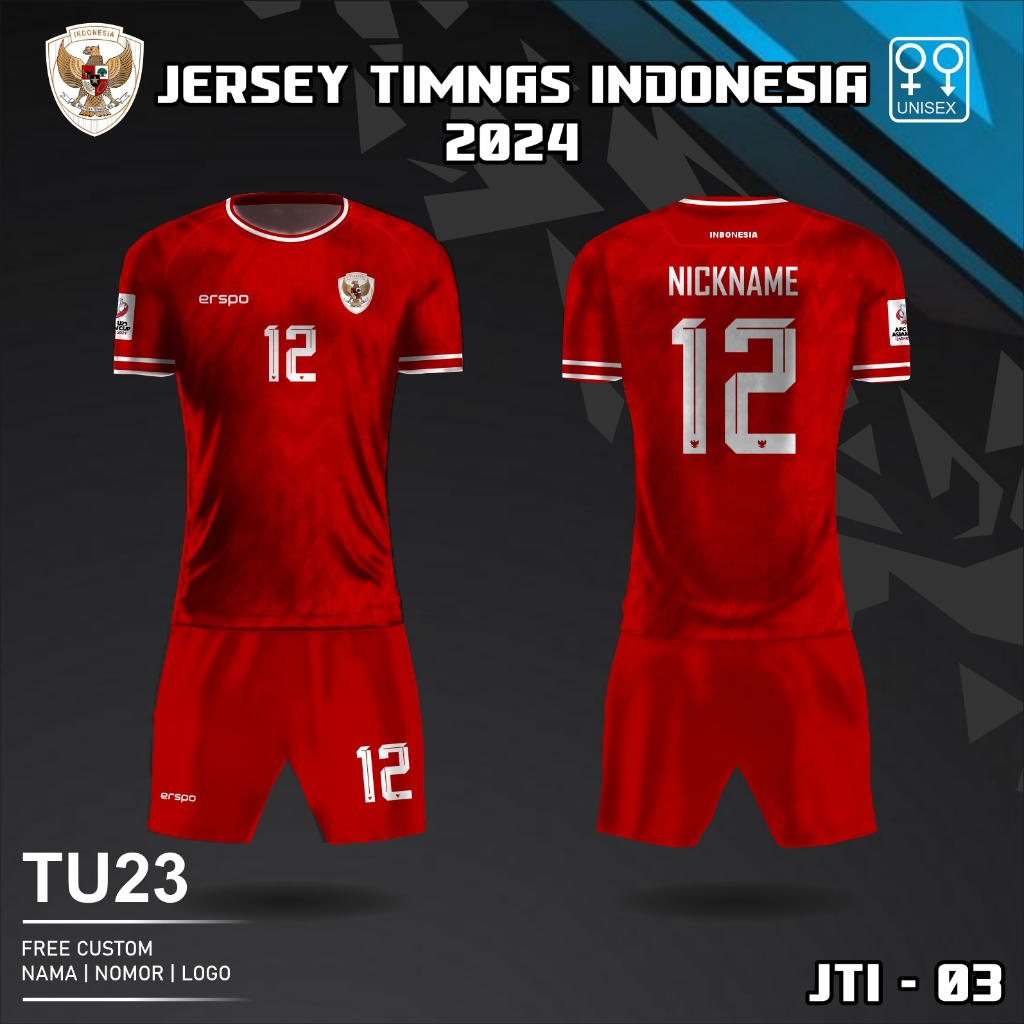 Jual Setelan Jersey Kaos Sepak Bola Baju Timnas Indonesia U