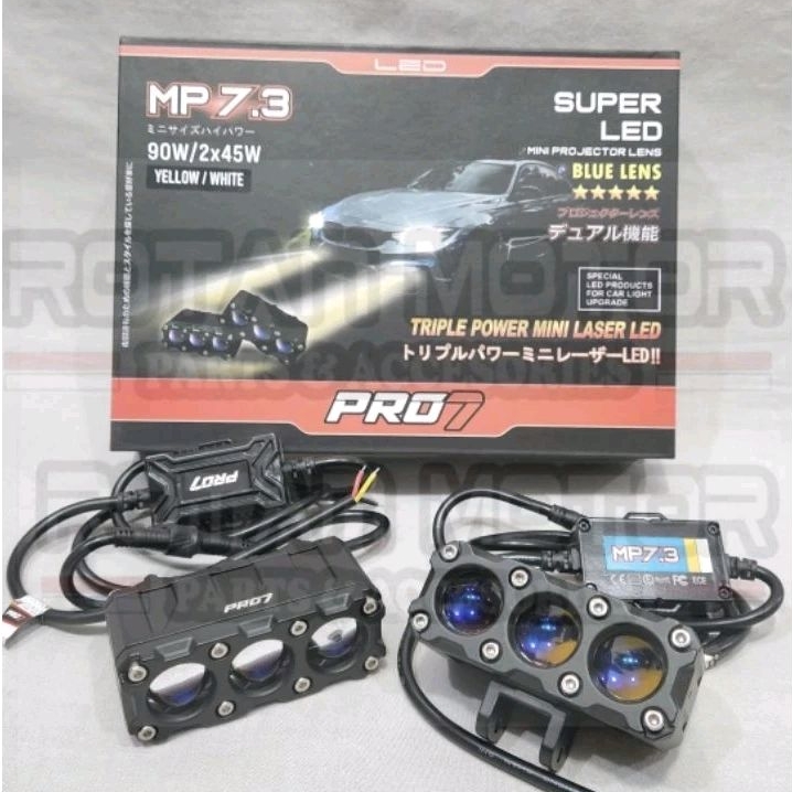 Jual Mini Projie Pro7 MP7 3 Triple Lens Blue Lens MP73 MP 7 3 LASER