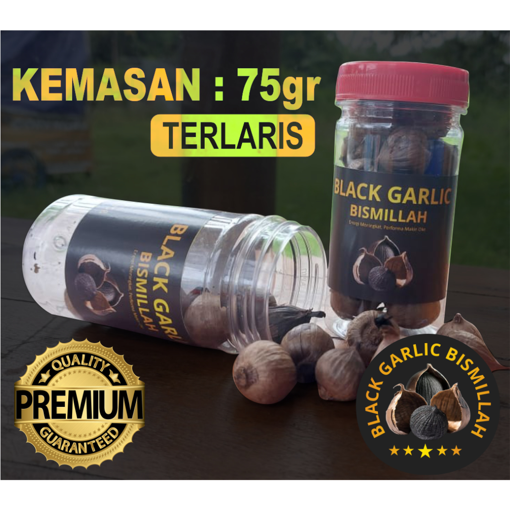 Jual BAWANG HITAM TUNGGAL BLACK GARLIC BISMILLAH 75gr Black Garlic