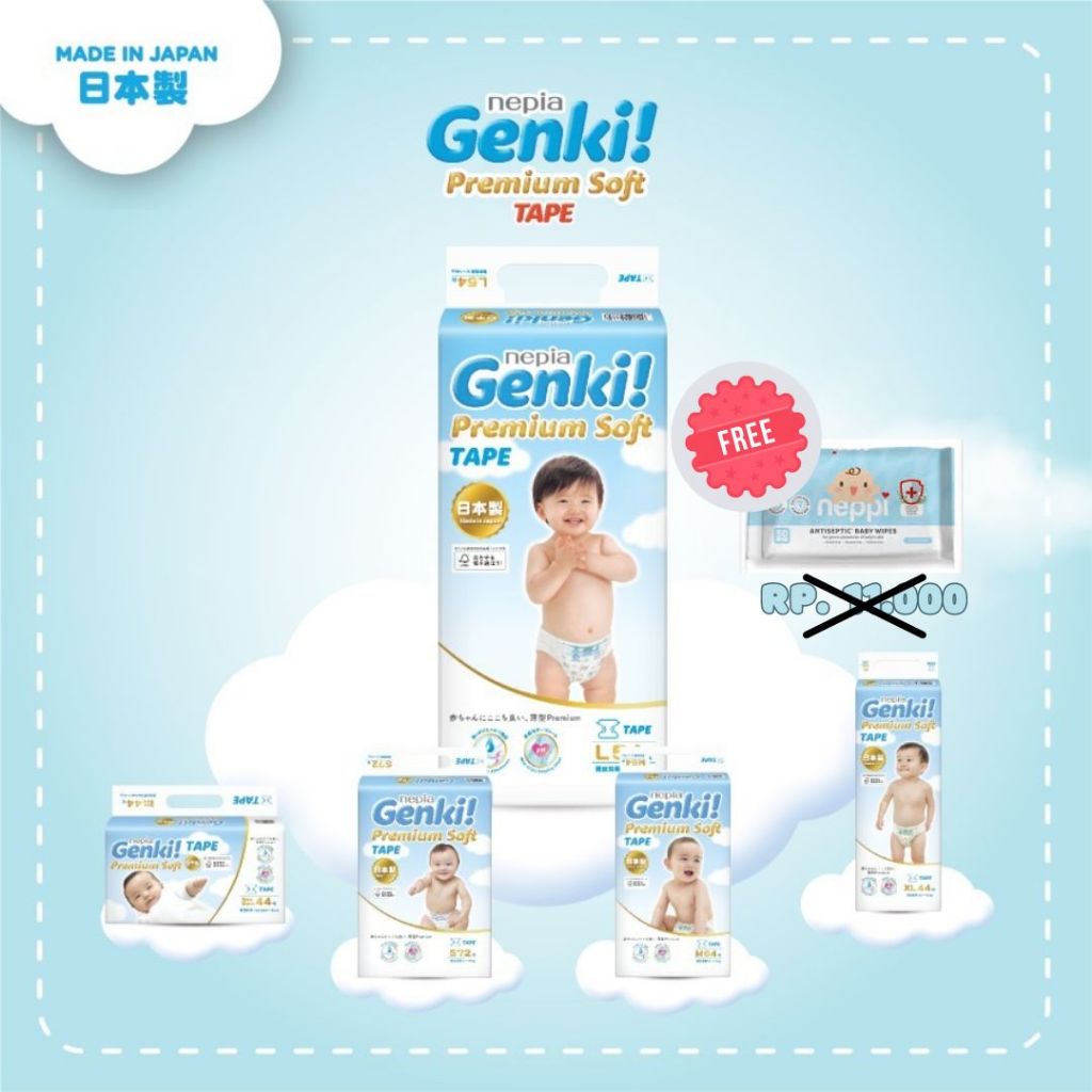 Jual BUNDAALEEFA Nepia Genki Premium Baby Diapers Tape Dan Pants