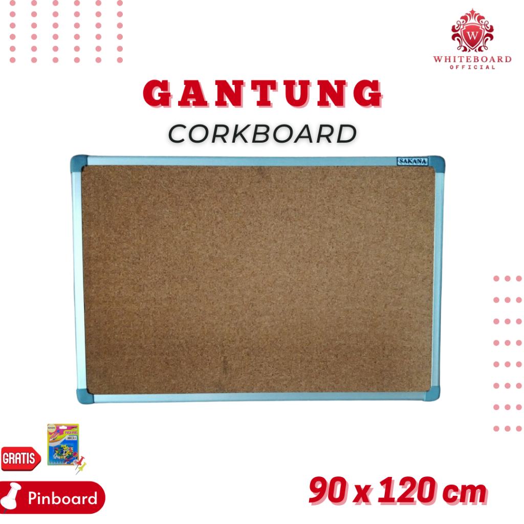 Jual Corkboard Pin Board Papan Memo Papan Pengumuman Papan