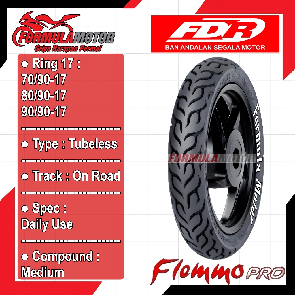 Jual Fdr Flemmo Pro Ring Tubeless Ban Motor Bebek Tubles