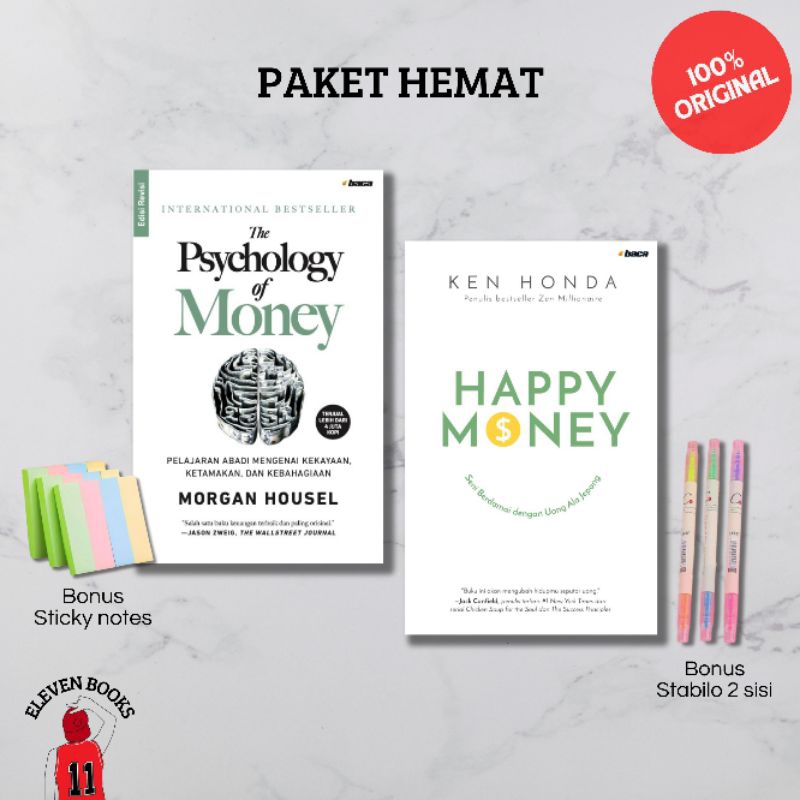 Jual Paket Hemat Buku The Psychology Of Money SC Happy Money Baca