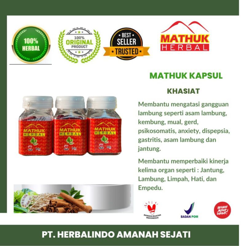 Jual Obat Herbal Sj Mathuk Herbal Kapsul Isi Asam Lambung Gerd