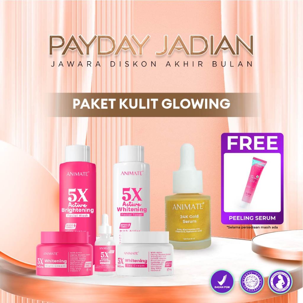 Jual Buy Get Free Peeling Serum Paket Kulit Glowing Animate X