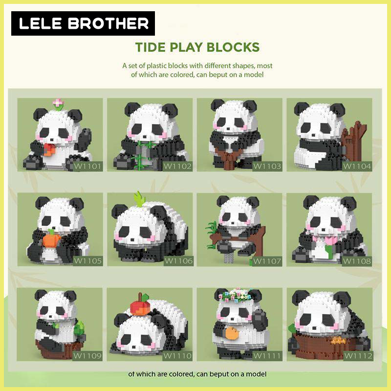 Jual Lele Mainan Balok Brick Lego Panda Pcs Block Diy Karakter