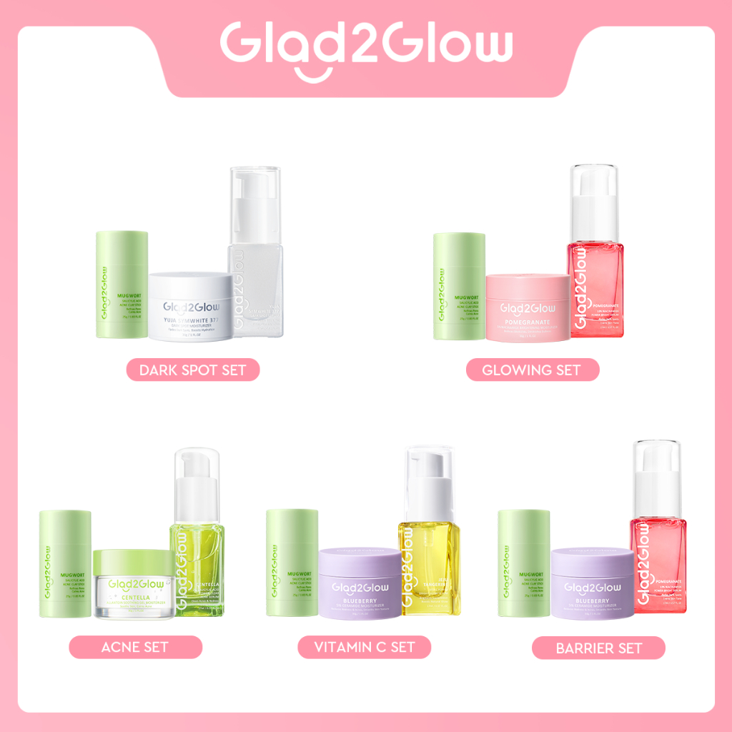 Jual Glad2Glow SPECIAL BUNDLE 3in1 3pcs Paket Skincare Moisturizer