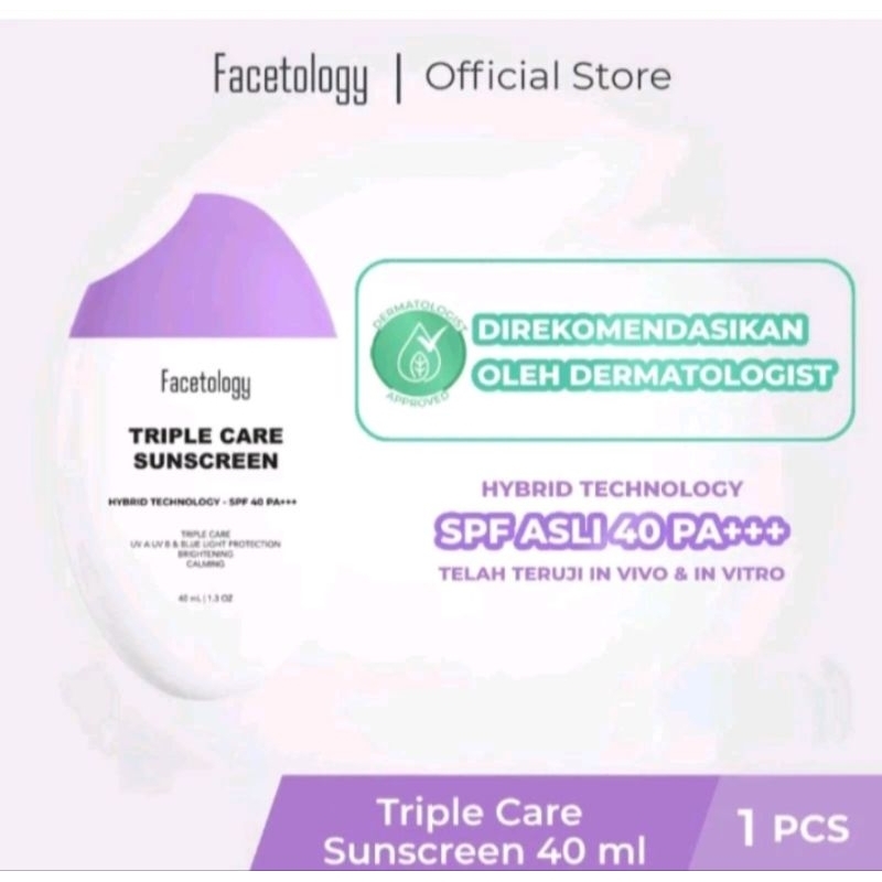 Jual Facetology Triple Care Sunscreen Spf Isi Ml Shopee