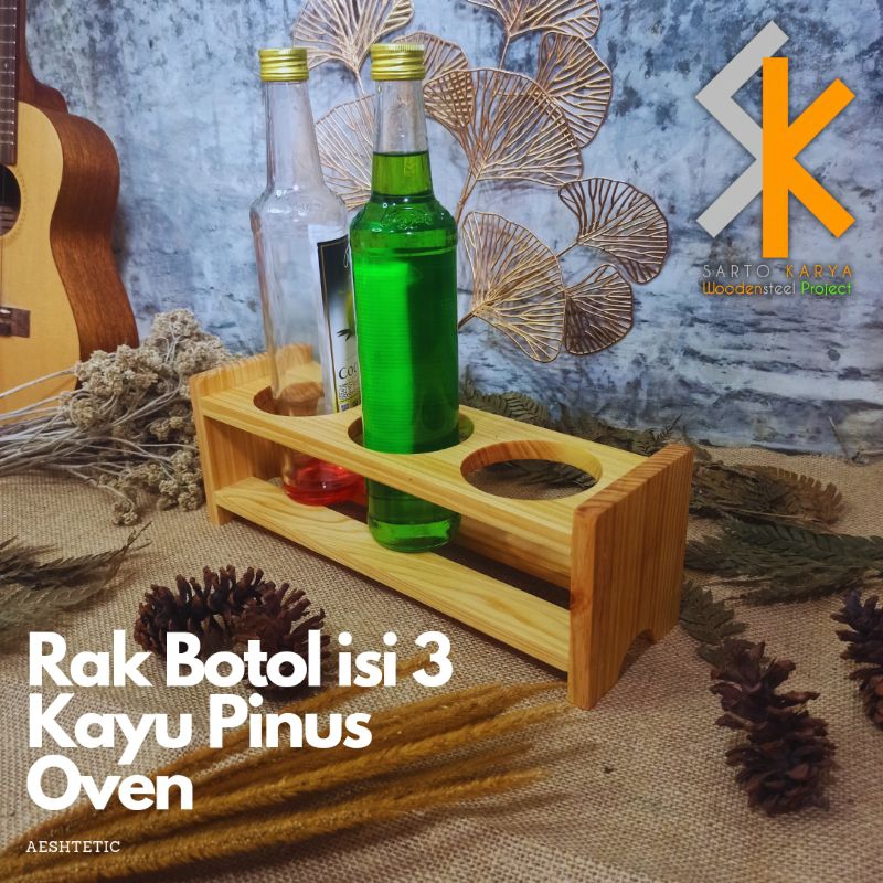 Jual Rak Botol Kayu Pinus Oven Isi Shopee Indonesia