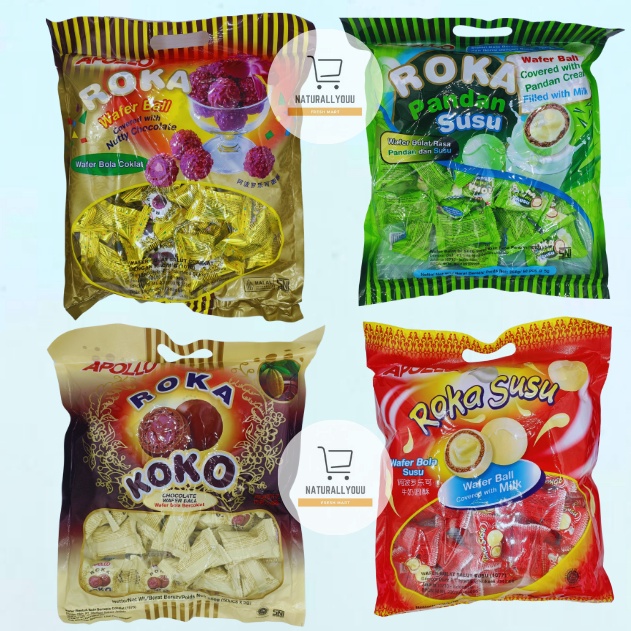 Jual Apollo Roka Waffer Ball 5s 3gr25gr Original Susu Pandan Koko Isi