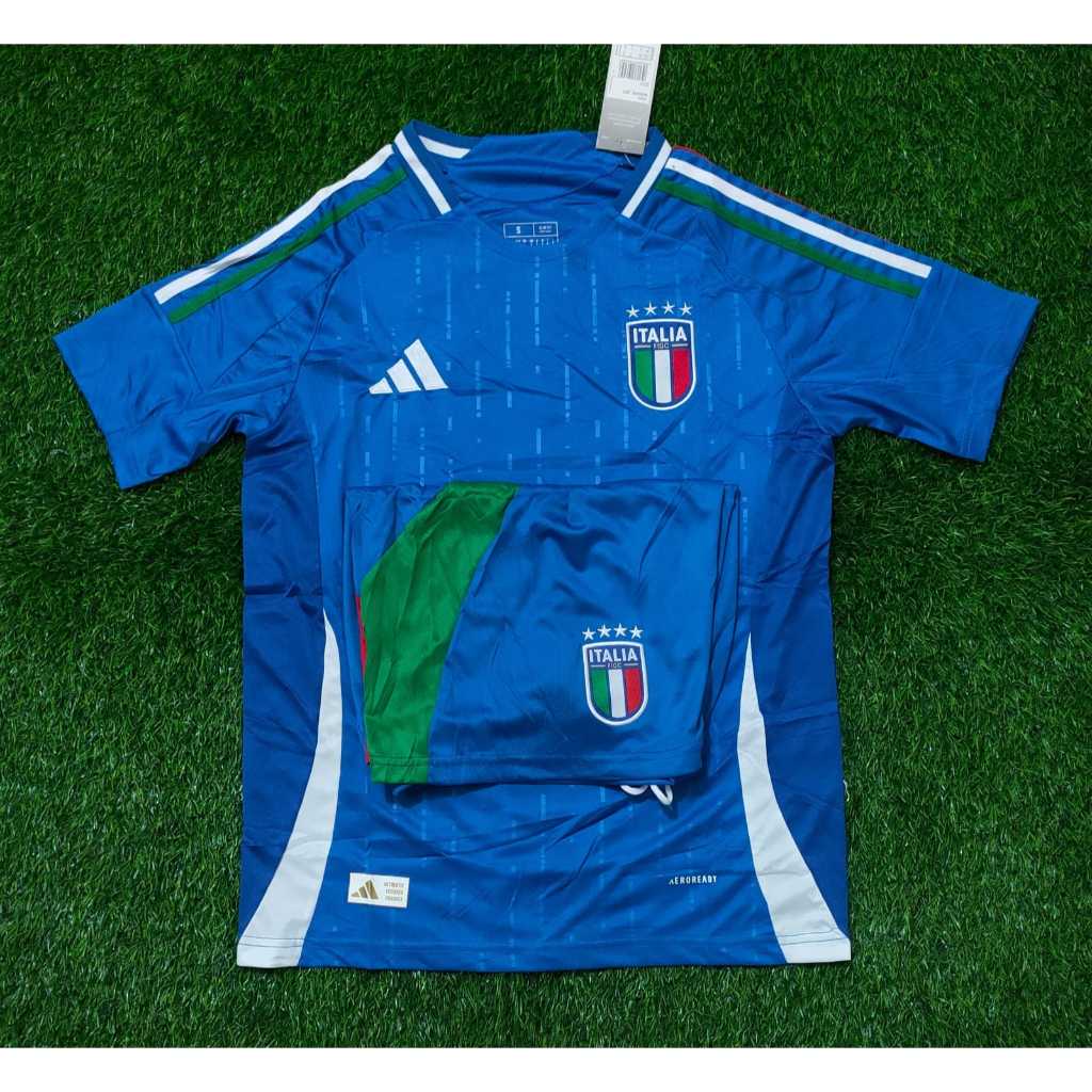 Jual Fullset Baju Celana Jersey Bola Italy Italia Home Piala Eropa