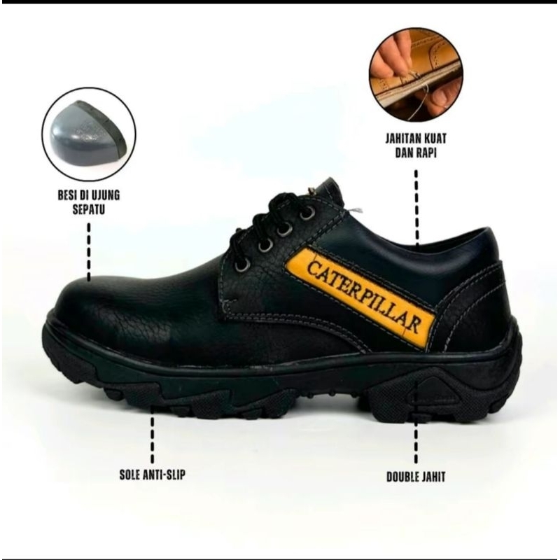 Jual Sepatu Sefty Caterpillar Sepatu Proyek Sepatu Kerja Bahan Kulit