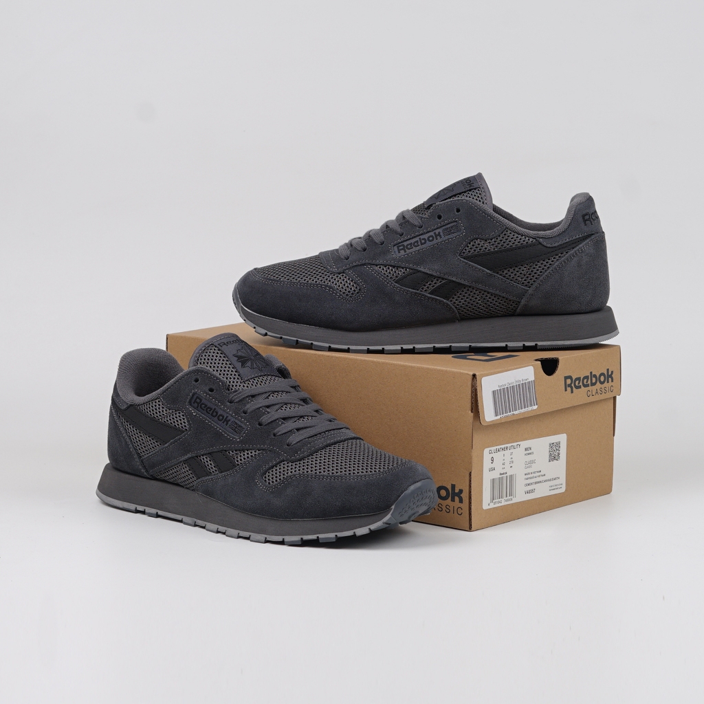 Jual Sepatu Reebok Classics Utility Dark Grey Shopee Indonesia