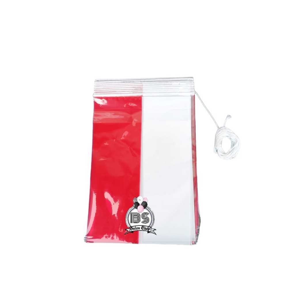 Jual 1 PACK Bendera Merah Putih Tali Umbul Umbul HUT Plastik