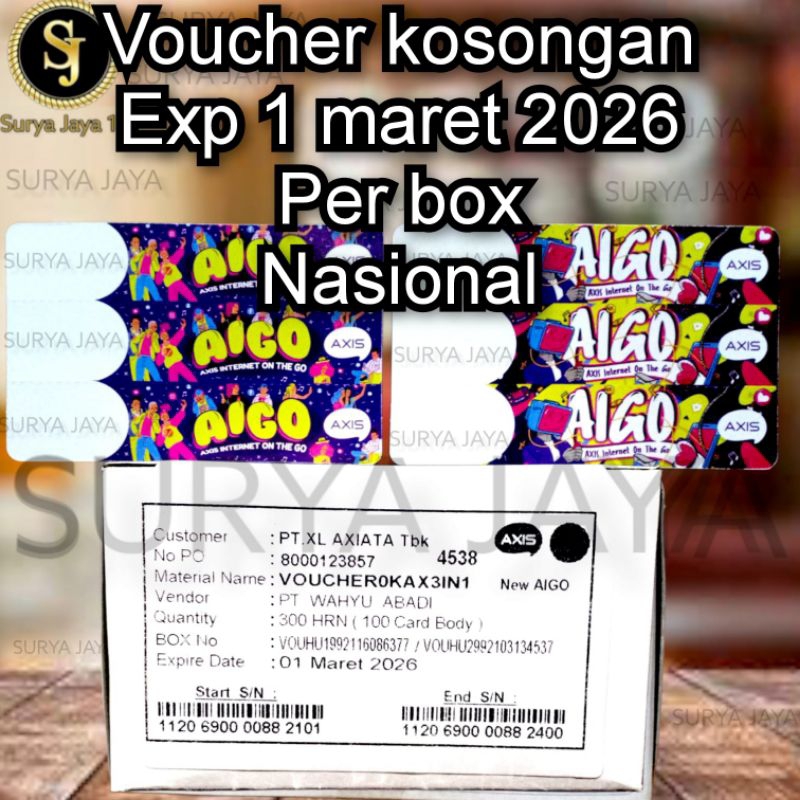 Jual VOUCHER AXIS AIGO KOSONG EXP 2026 Shopee Indonesia