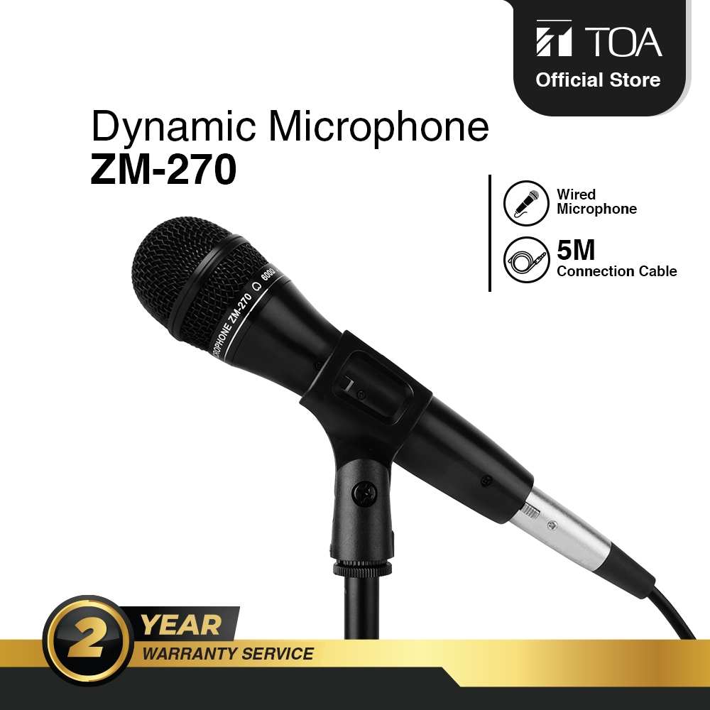 Jual TOA ZM 270 Dynamic Microphone Shopee Indonesia