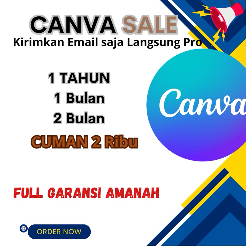 Jual Canva Pro Tahun Full Garansi Untuk Desain Promosi Logo Editing